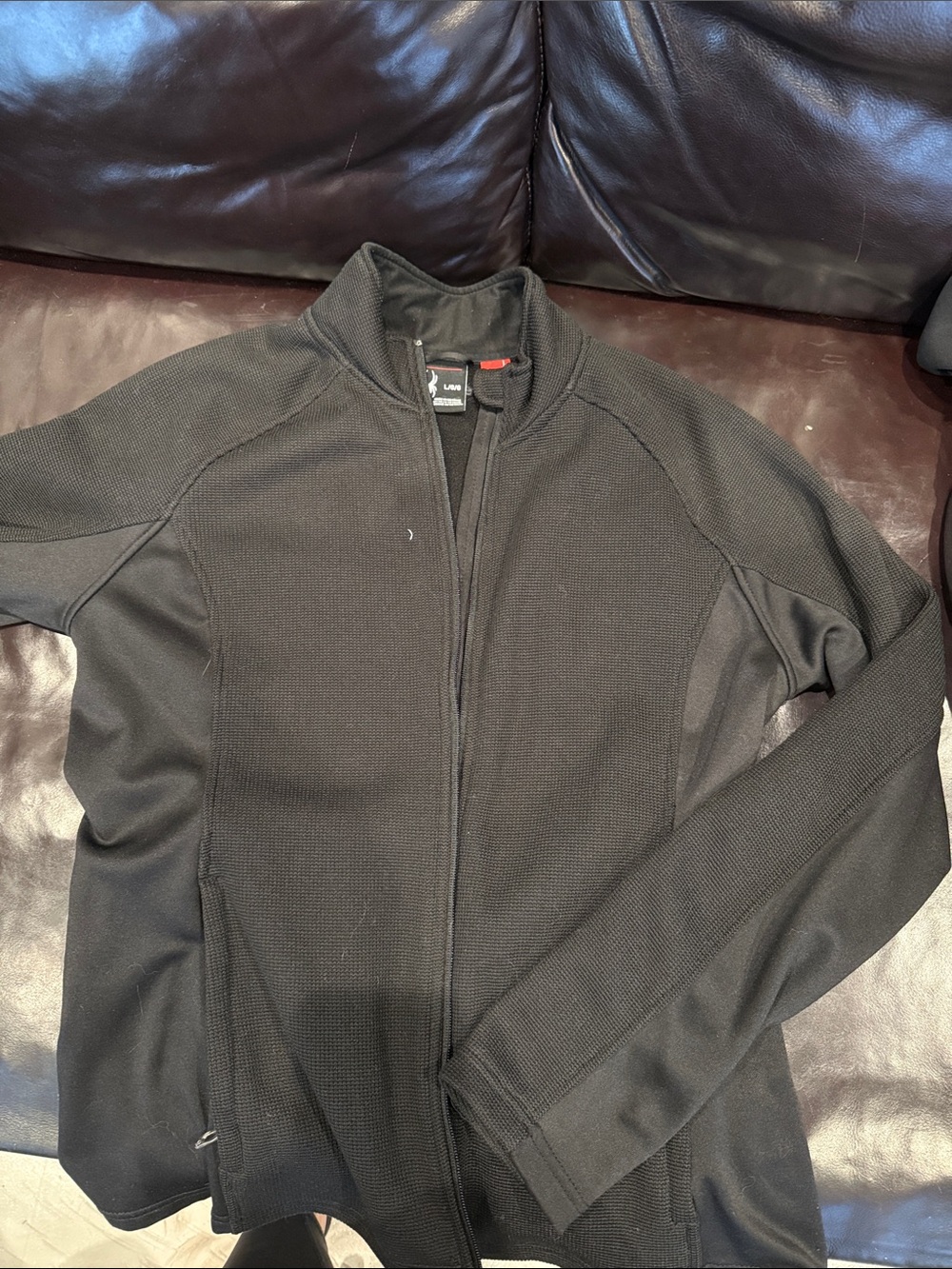 Spyder Men's Black Lightweight Full-Zip Shirt Jacket